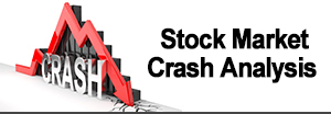 A red arrow crashing into the ground over the word “Crash” with text stating “Stock Market Crash Analysis”.